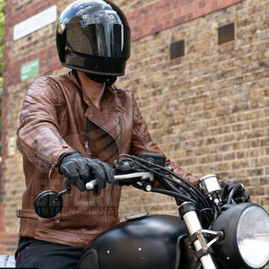 Chaqueta de Motociclista para Hombre de Diseño Único en Color Sólido, Nueva Llegada, Chaqueta de Moto con Cierre Completo para Hombre - Product Image 6