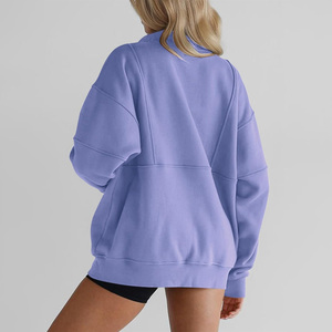 Ropa de calle personalizada para mujer, sudaderas con hombros caídos y logotipo bordado, personalización para gimnasio, entrenamiento informal y ropa de calle - Product Image 4