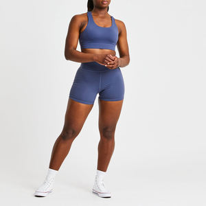 Nuevos pantalones cortos de verano para mujer, pantalones cortos ligeros de entrenamiento para Yoga, pantalones cortos acanalados a la cadera para mujer - Product Image 3