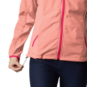 Chaqueta ligera de carcasa blanda para mujer, ropa de abrigo transpirable a prueba de viento de fábrica OEM para deportes de viaje y ropa de calle - Product Image 6
