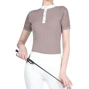 Competition Professional Women's <b>Horse</b> <b>Riding</b> Show Shirt Lightweight Quick Dry Waterproof Windproof Spandex/Polyester Customized - Product Image 1