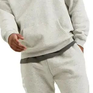 High Quality Stringless Hoodie Pullover <b>Thick</b> <b>Fleece</b> Oversize Loose Custom 400gsm Cropped Hoodie Plus Size Men's Hoodies - Product Image 5