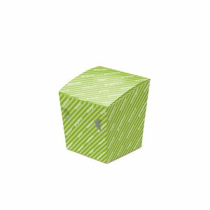 Plastic Fry Basket with Lid FRIES BOX 6x6x7.5 cm Customized - Product Image 1