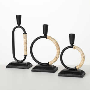 Reliable Manufacturer of Latest Design Premium Quality <b>Candle</b> Holder Table Top MODERN LOOPED TAPER HOLDER <b>SET</b> for Home - Product Image 1