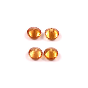 Zafiro Naranja Cultivado en Laboratorio, 2mm, Corte Facetado, Calibrado, Gema Suelta Certificada, para Joyería, Proveedor Mayorista KKS - Product Image 3