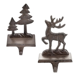 Soporte de calcetín de Navidad de Metal de lujo festivo para chimenea Mantel vacaciones decorativo colgante estante organizador - Product Image 3