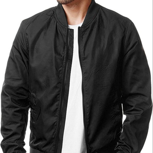 Blousons bombardiers décontractés en cuir pour hommes coupe-vent d'hiver léger avec manteau universitaire zippé nouveau design grande taille pour l'automne et l'hiver - Product Image 2