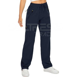 Pantalon de survêtement Cargo léger à séchage rapide UPF 50 poches zippées Service OEM Pantalon décontracté en coton de haute qualité pour femmes - Product Image 5