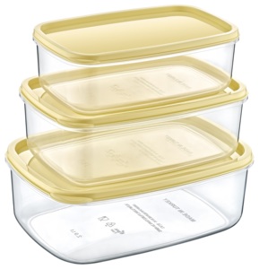 ชุดกล่องพลาสติกใส3ชิ้นภาชนะบรรจุอาหารแบบวางซ้อนกันได้ทนทาน6L ฝาปราศจากสาร BPA จัดส่งรวดเร็วสำหรับห้องครัว - Product Image 3