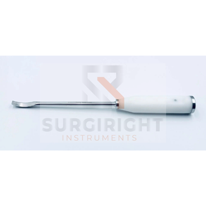 Ciseau d'extraction de CUP 7 mm courbé, manche blanc 80, avec plaque de frappe, garantie 1 an, par Surgiright Instruments - Product Image 1