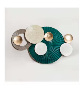 Art mural moderne fait à la main en métal décoratif durable multicolore pour la décoration de salon à la maison - Product Image 4