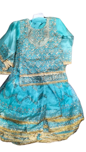 Robe en mousseline respirante de haute qualité pour enfants (filles) qualité d'exportation Readymade fantaisie robe de club pakistanaise robe de Style pakistanais - Product Image 2