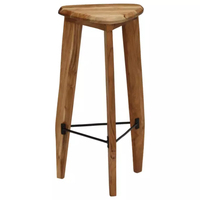 Tabouret et chaise de bar triangulaires en métal modernes pour hôtel, centre commercial, école - Mobilier commercial d'extérieur