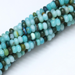 Cuentas Redondas de Ópalo Peruano: Piedra Preciosa Azul Cielo para la Elaboración de Joyas (7-9 mm) - Product Image 4