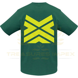 100% coton peigné haute visibilité grille impression T-Shirt facile à porter durable 180gsm gilet de sécurité réfléchissant avec Logo personnalisation Support - Product Image 3