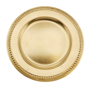 Plaque de charge de luxe à finition feuille d'or avec bordure en perles gaufrées - Product Image 4