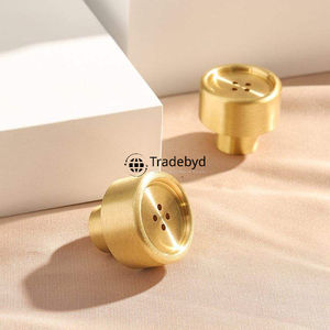 Tradebyd-Perillas de latón de lujo para cajón y armario, diseño minimalista ecológico y duradero para muebles de cocina y baño - Product Image 4