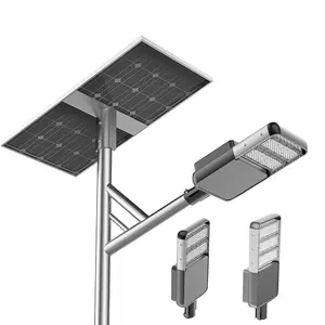 Professional 60W IP65 Waterproof Solar Street Light Aluminum Lamp Body 70W 80W Power Supply for Road and Garden Factory Price