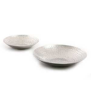 Bandeja para desayuno de Metal martillado, bandeja decorativa para llevar comida, con diseño de aspecto plano, cuadrado, plateado, venta al por mayor - Product Image 5