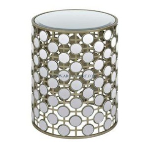 Ensemble de 2 tables d'appoint en métal de différentes tailles en bois naturel de différentes conceptions Meilleure vente Table de maison de nouveau style faite à la main - Product Image 4