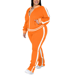 Último diseño de ropa para correr, chándal de talla grande para mujer, ropa de calle de algodón 100% superventas, chándal de talla grande para mujer - Product Image 3