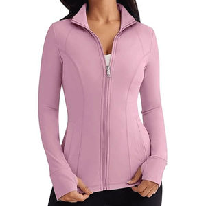 Breathable And Comfortable High Quality Customized Logo Printing <b>Women</b> Yoga <b>jacket</b> <b>Gym</b> Wear Yoga <b>Jacket</b> OEM Service Customized - Product Image 6