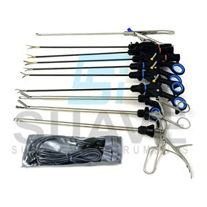 ชุดเครื่องมือผ่าตัดผ่านกล้องแบบสองขั้ว 11 ชิ้น ขนาด 5 มม. x 330 มม. คุณภาพดีที่สุด ใช้ซ้ำได้ โดย SUAVE SURGICAL INSTRUMENTS - Product Image 1