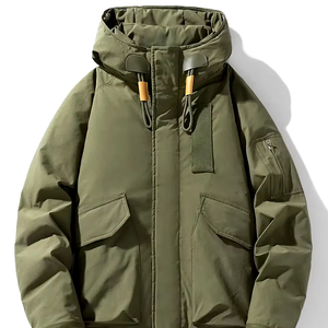 2025 vente en gros personnalisé hommes doudoune nouveau Design mode matelassé Bomber veste capuche blanc imperméable bulle manteau fourrure hiver - Product Image 1