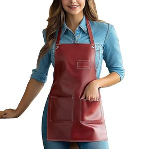 High Quality Leather Baking Mat Bib <b>Apron</b> with Reusable Classic Daily Knit Pockets - Product Image 6
