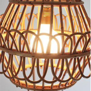 Lampes suspendues en rotin tissé rustique antique Abat-jour décoratif en bambou pour l'ameublement de maison de rêve Art Design Lighting - Product Image 5