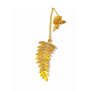 Colgante de latón hecho a mano de lujo personalizado diseño de hoja de latón colgante joyería accesorios de mujer diseñador único - Product Image 2