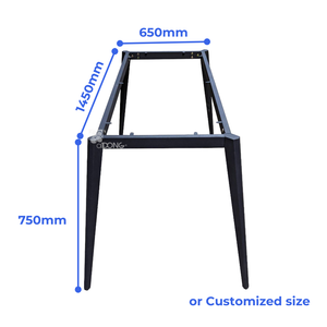 Cadre de table à manger moderne en acier noir ADONG A53 |   Pieds de meubles démontables |   Fabrication OEM au Vietnam - Product Image 3