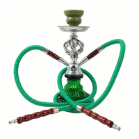 Nouveau design de couleur jaune Accessoires pour fumeurs Narguilé allemand en acier inoxydable avec grand verre de l'Inde au prix de gros