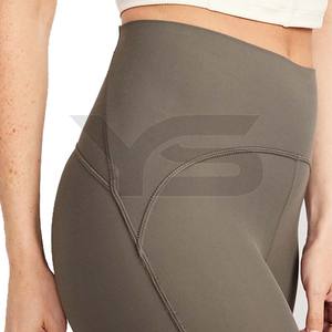 Mallas de compresión de entrenamiento de cintura media para mujer de alta calidad, pantalones de Yoga transpirables para levantar glúteos, Gimnasio Deportivo informal - Product Image 3