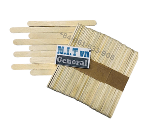 Fabricant de bâtonnets de crème glacée avec logo personnalisé en bois naturel de 140mm au Vietnam - Product Image 1