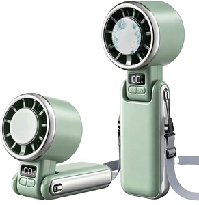 Portable Ice Cooling Handheld 3-In-1 Neck Hook <b>Desk</b> Use 5 Speed Turbo Motor Mini Fan for Travel <b>Office</b> - Product Image 1