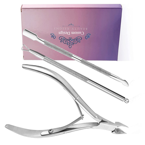 กรรไกรตัดเล็บโพไดอะทริสต์แบบมืออาชีพชุดอุปกรณ์ทำเล็บ3ชิ้นสแตนเลสเป็นมิตรกับสิ่งแวดล้อมพร้อมที่กำจัดหนังกำพร้า - Product Image 2