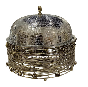 Ensemble de trois casseroles à double paroi Casserole design faite à la main d'excellente qualité Réchauffeur d'aliments en métal de luxe le plus vendu - Product Image 5