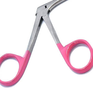 Fórceps de cocodrilo Micro Ear Premium, manijas de anillo rosa de 8,5 cm, fórceps de cocodrilo ENT faríngeo Nasal ENT - Product Image 4