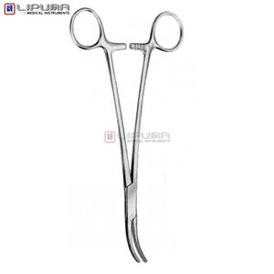 Pinzas MOYNIHAN Klemm, abrazadera Kurz con mordazas cortas curvadas de 23cm, Manual quirúrgico de acero inoxidable, certificado MOL, reutilizable - Product Image 4