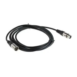 כבל מיקרופון 3Pin XLR זכר לנקבה מיקרופון שחור מחברי שמע כבל OEM נקבה 3 פינים XLR לזכר 3 פינים כבל XLR שחור