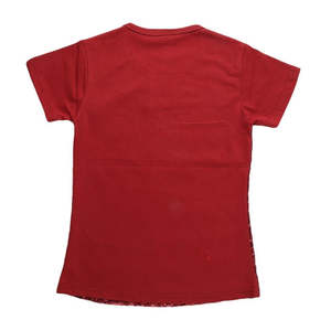 Girls <b>Sequins</b> <b>T</b>-<b>Shirt</b> - Maroon - Product Image 2