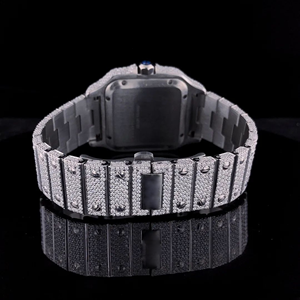 Montre Moissanite de luxe personnalisée | Squelette glacé VVS | Passe le testeur de diamants en gros - Product Image 3