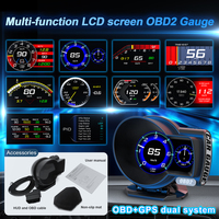 Medidor Automotriz OBD2 con Pantalla LCD F8Pro, Indicador Digital Inteligente, Velocímetro GPS y Accesorios para Coche