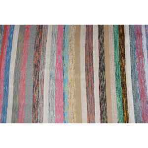 Alfombra Turca Vintage de 2.6x9.4 pies (80x285 cm), Alfombra de Lana Azul Kilim - Product Image 4