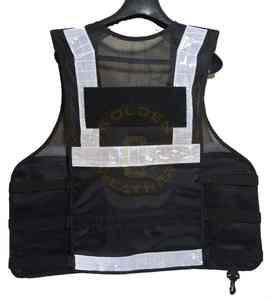 Veste de sécurité réfléchissante haute visibilité pour travaux routiers, vêtements de sécurité paramédicaux, uniforme de garde de sécurité noir, veste tactique - Product Image 2