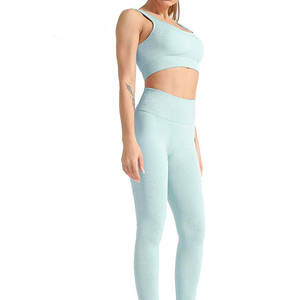 Gimnasio de alta calidad, conjunto de Yoga sin costuras para mujer, 2 uds., conjunto de Yoga sin costuras, ropa deportiva para gimnasio, conjunto de Yoga - Product Image 2