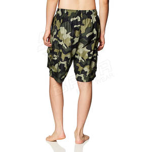 Short de bain pour hommes de Style High Street 100% coton Short de sport d'eau douce avec imprimé décontracté Look de plage OEM nouveau Design - Product Image 3