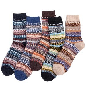 Vintage Winter Warmer <b>Men</b> Striped Wool Blends <b>Socks</b> Cuddly Winter Thick <b>House</b> <b>Socks</b> For Daily Wear - Product Image 6