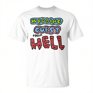 Camiseta Promocional para Hombre y Mujer para Invitados de Boda, Concepto 'From Hell' - Product Image 3